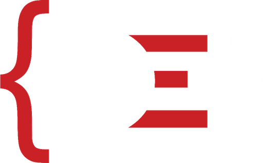 The DevEnterprise mark: the letters D and E inside code braces